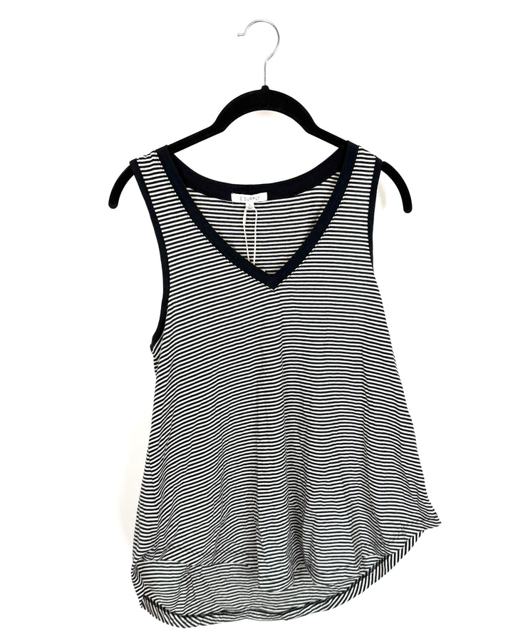 V-Neck Striped Tank- Size 4/6