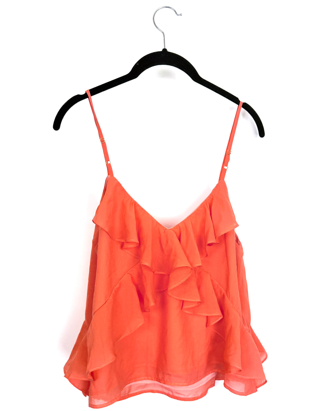 Orange Ruffle Tank Top - Size 0/2