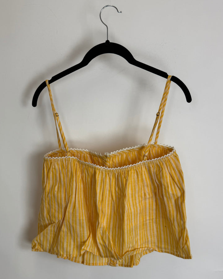 Yellow Striped Babydoll Top- Size 4/6