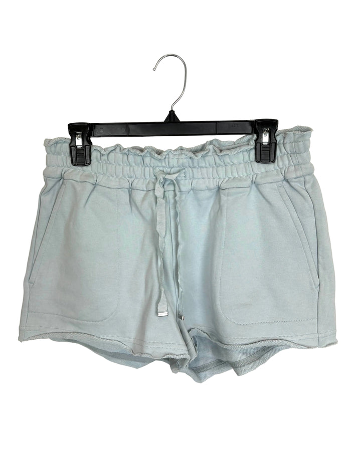 Sky Blue Drawstring Lounge Shorts - Size 4/6