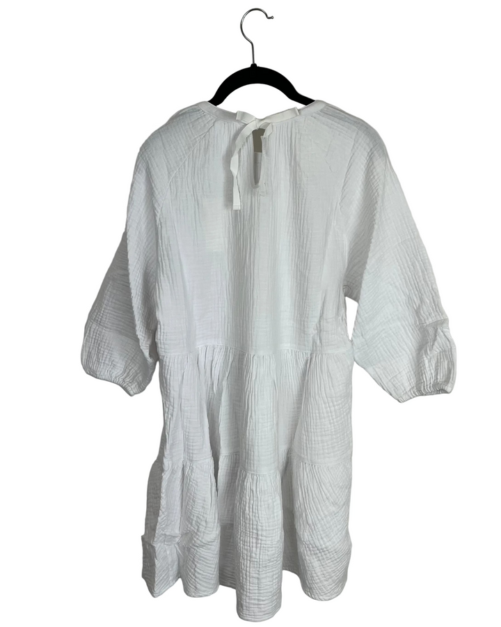 White Textured Dress - Size 0/2, 4/6, 8/10 and 12/14