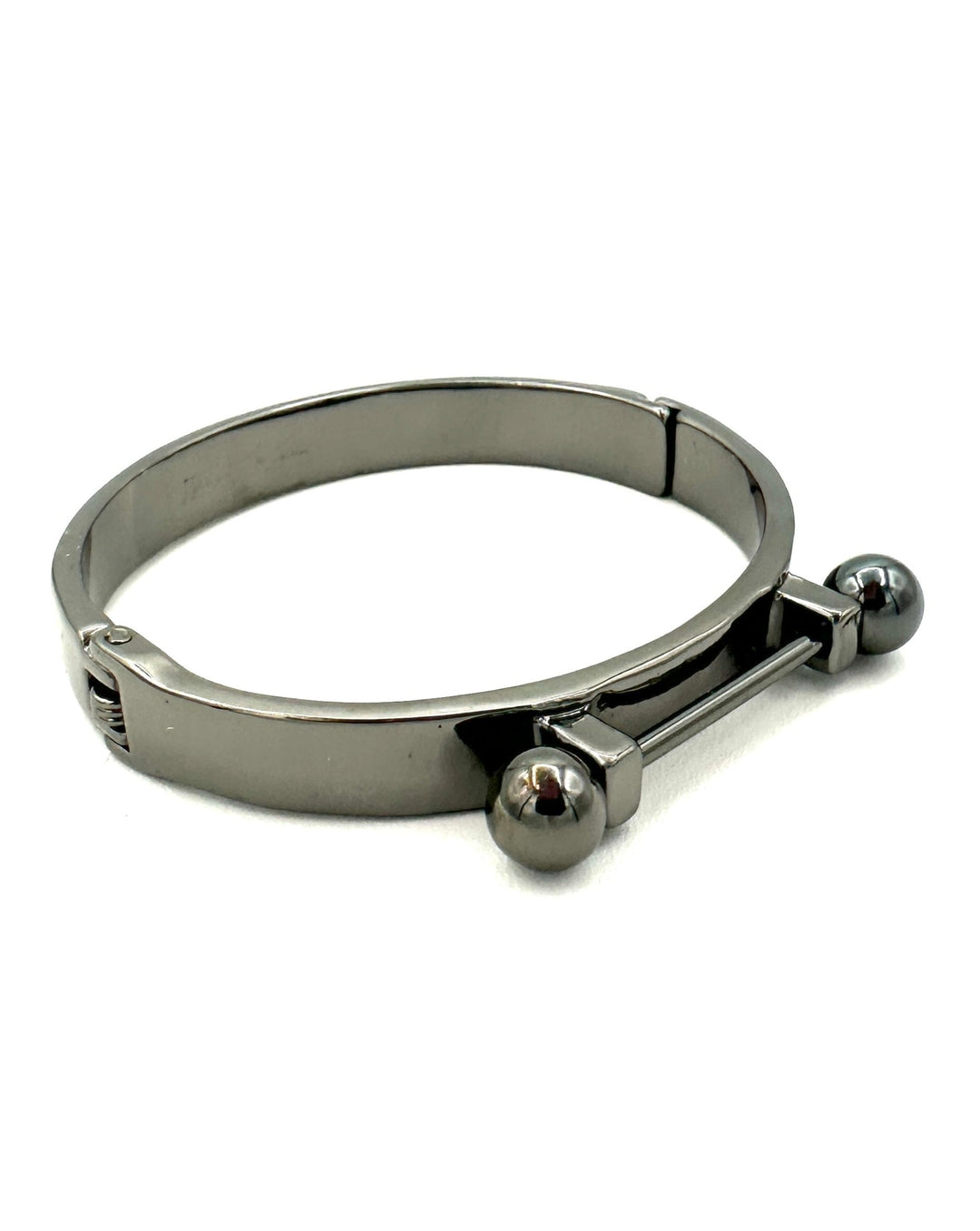 Dark Silver Bar Bangle