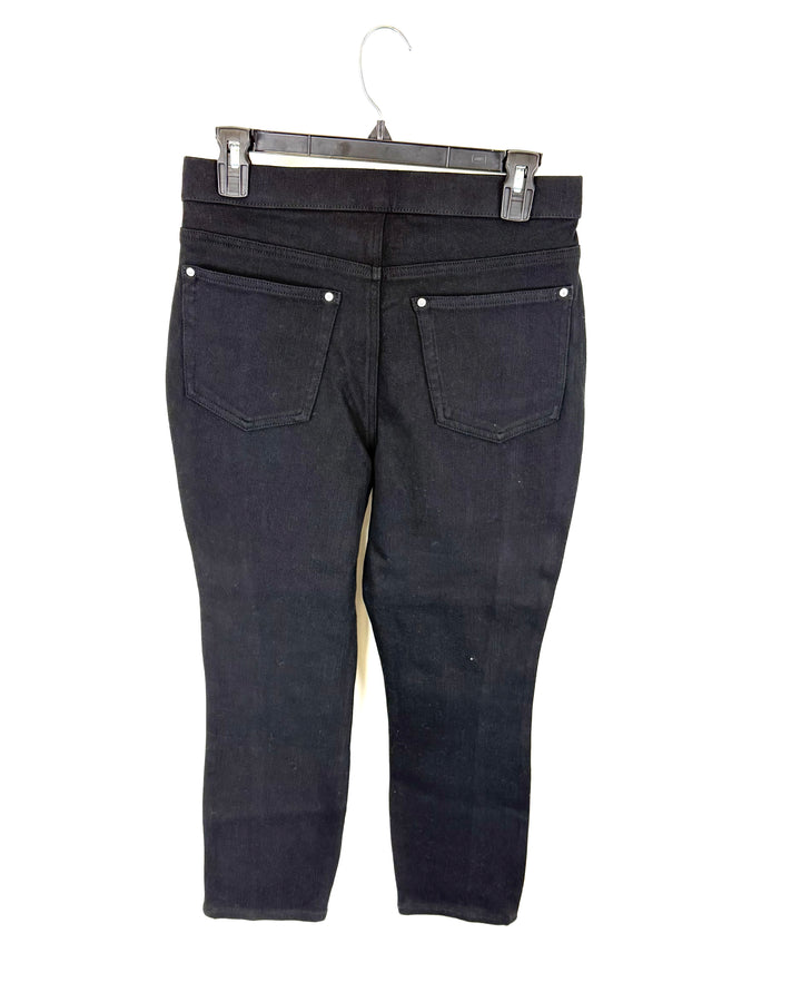 Black Cropped Jeans - Size 6, Size 12