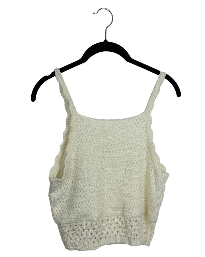 Ivory Crochet Tank Top - Size 2/4
