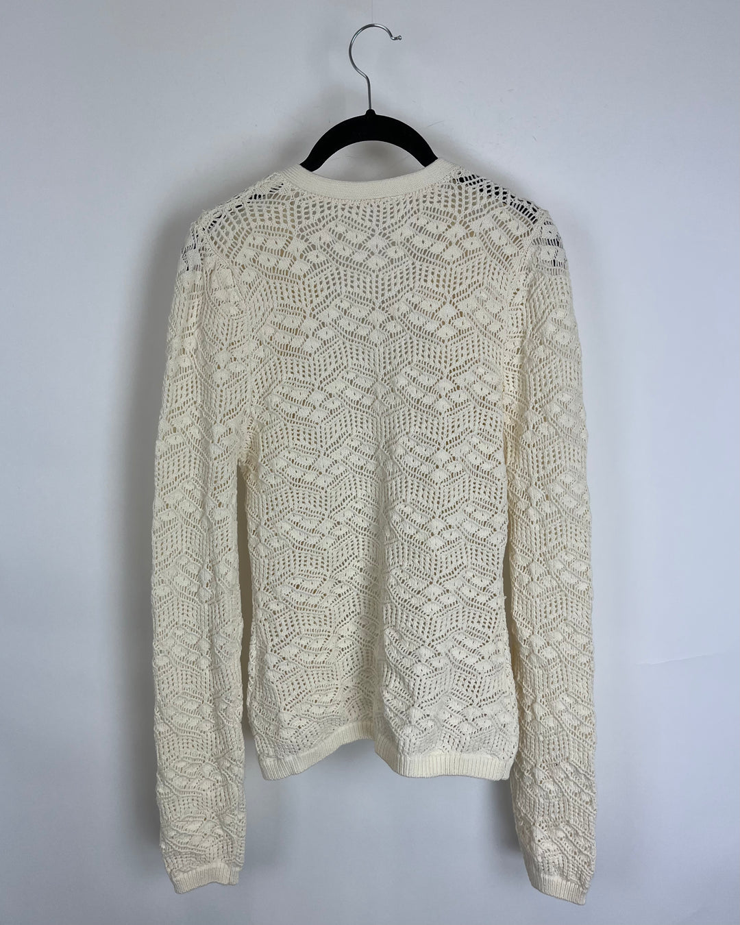 Cream Open- Knit Cardigan- Size 4/6