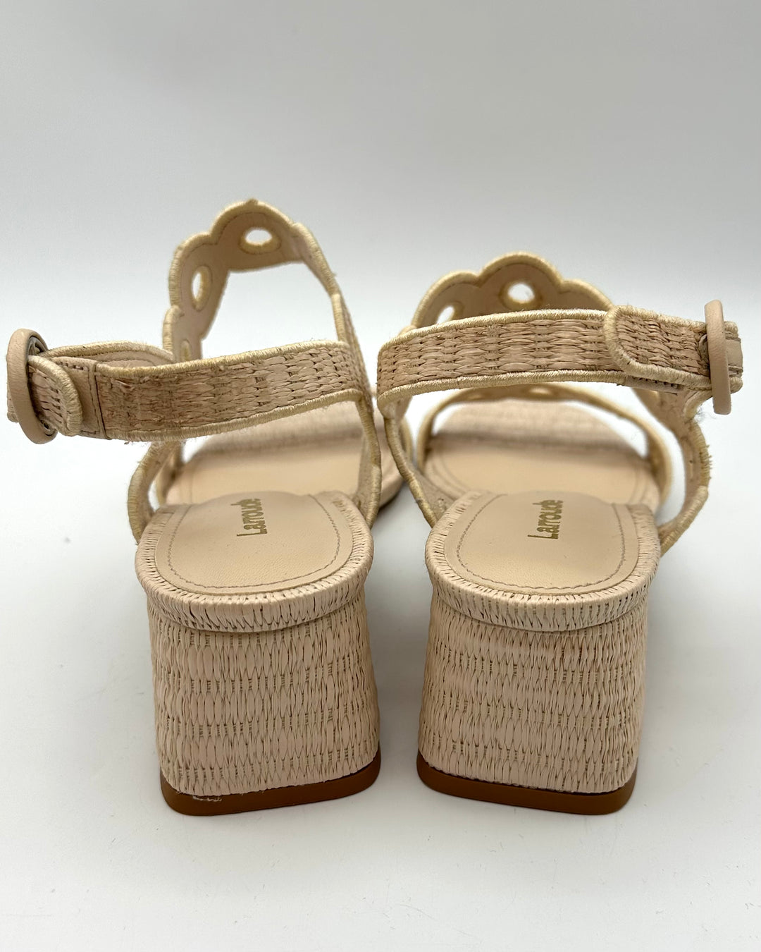 Raffia Buckle Sandals - Size 6.5
