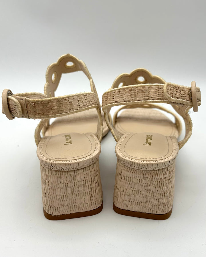 Raffia Buckle Sandals - Size 6.5