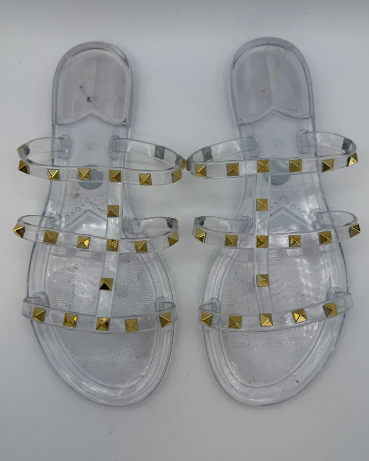 Clear Jelly Sandals - Size 9