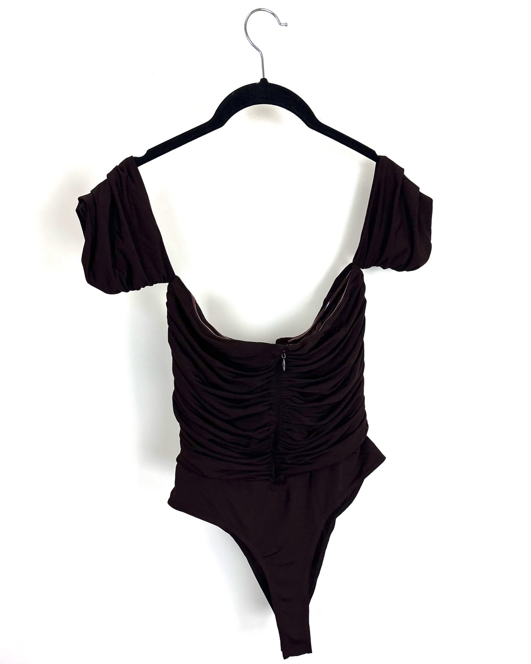 Brown Ruched Bodysuit - Size 2/4