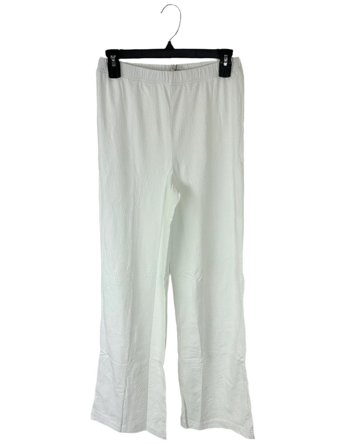 White Embossed Coverup Pants - XS/S, M/L, XL/XXL