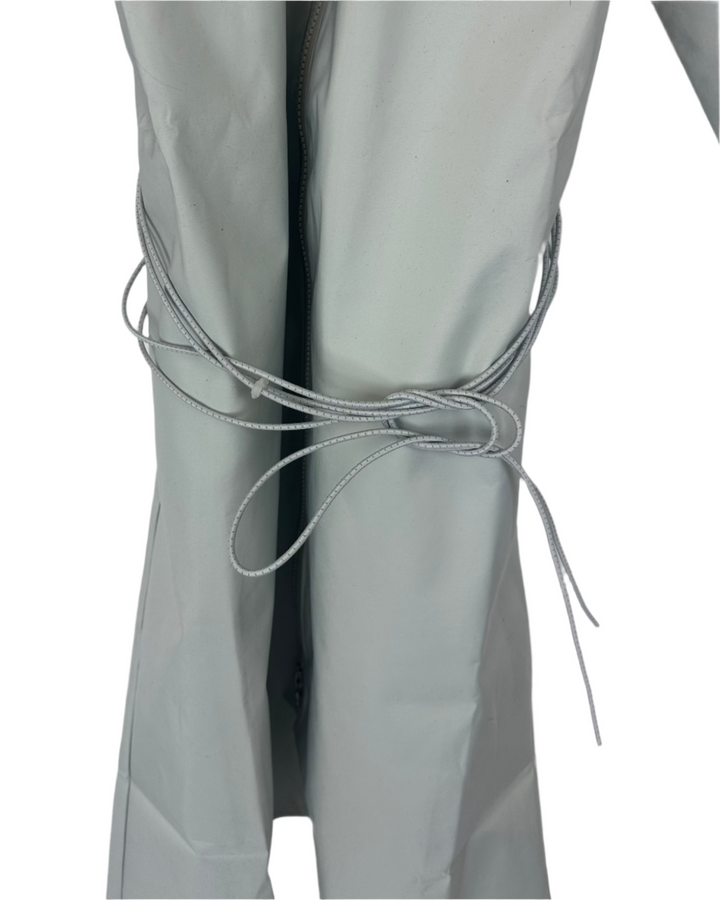 Light Gray Long Raincoat With Bungee Belt - Size 2/4, 6/8, 8/10 and 10/12