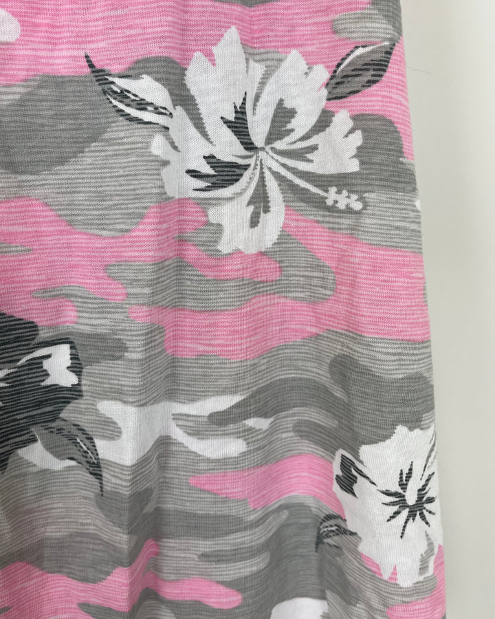 Pink And Grey Hawaiian Tank Top - Size 8/10