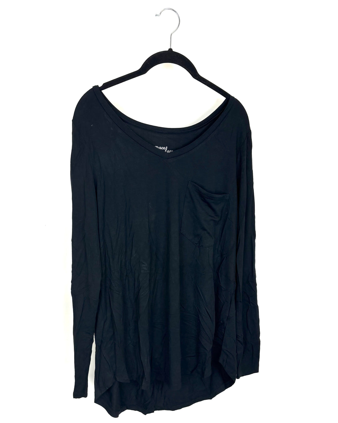 Side Pocket Black Long Sleeve - Size 4/6