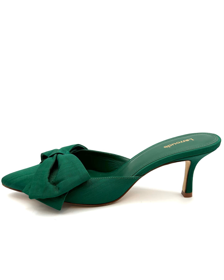 Emerald Green Bow Heels - Size 9