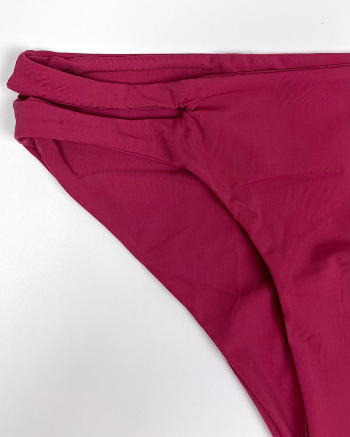 Raspberry Pink Side Cut Out Bikini Bottom - Small