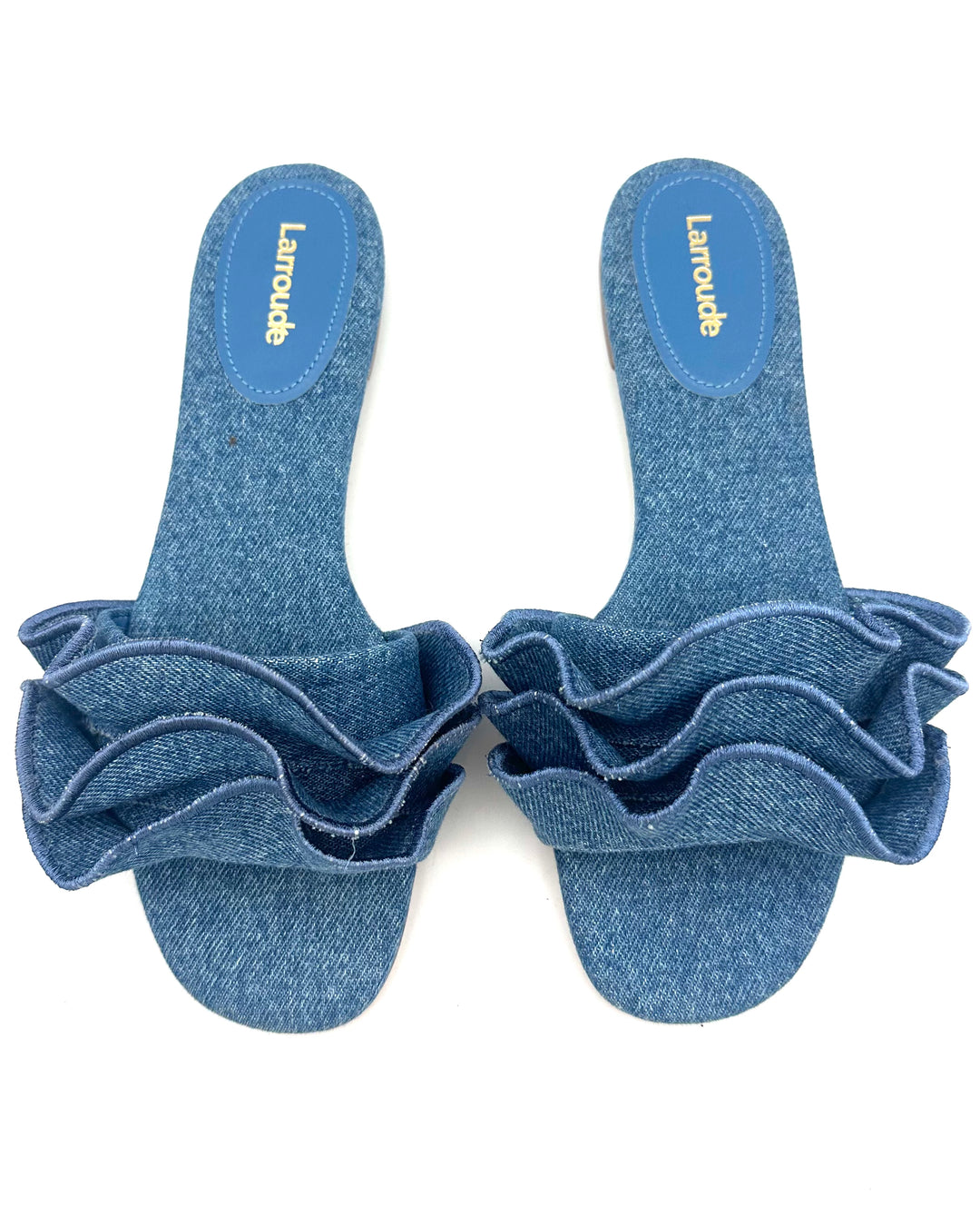 Blue Ruffle Sandal - Size 6.5