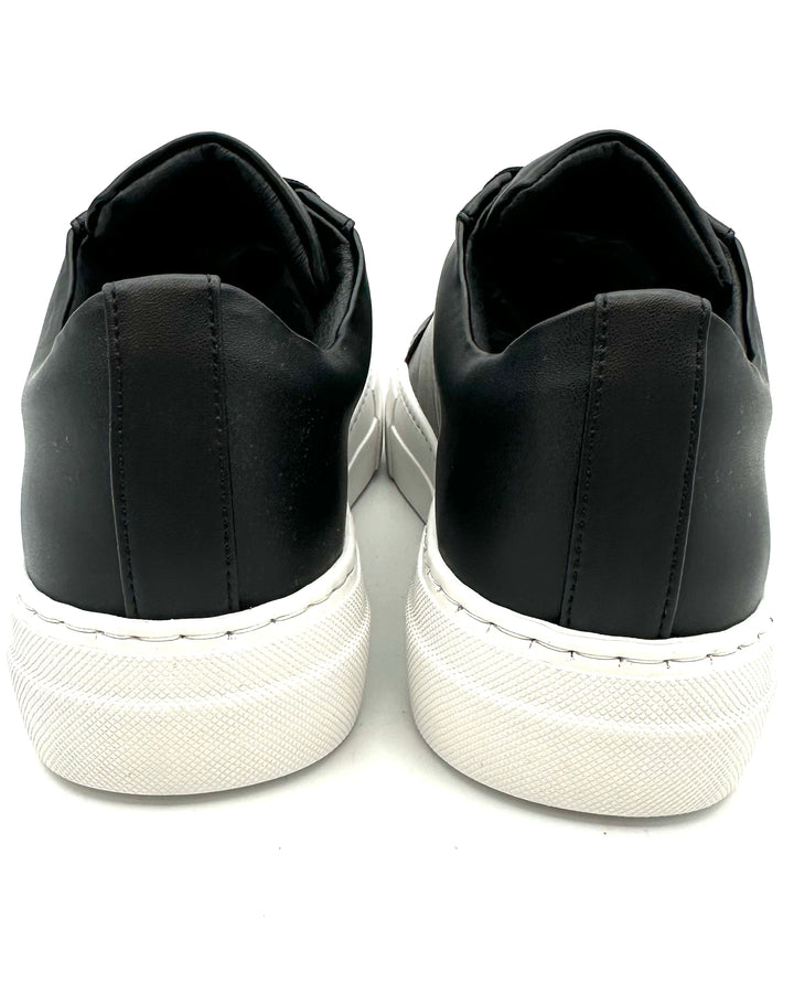 Black Leather Sneaker - Size 6