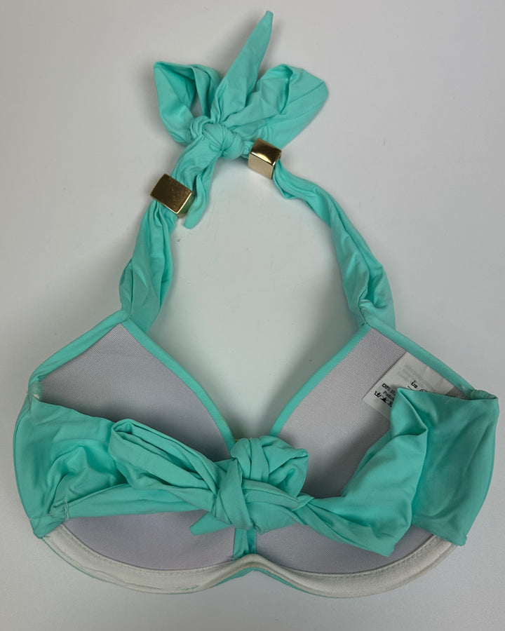 Light Teal Halter Bikini Top - Extra Small