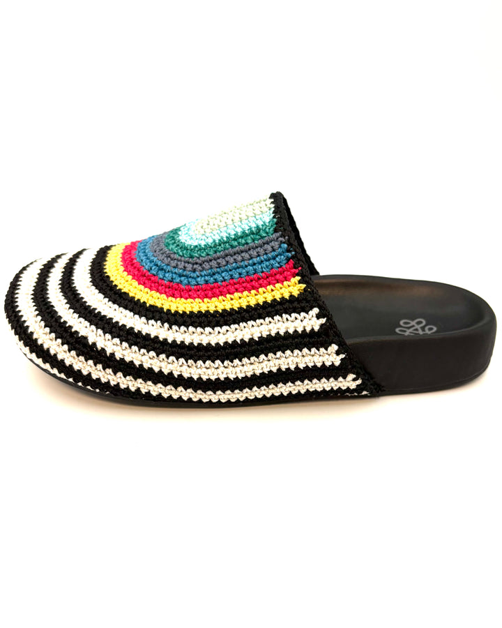 Black, White & Multi Color Clog - Size 7