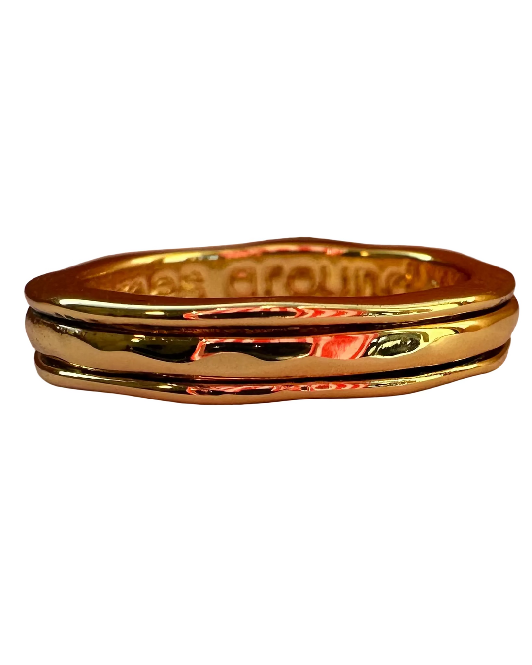 Gold "What Goes Around" Ring - Size 7 and 8