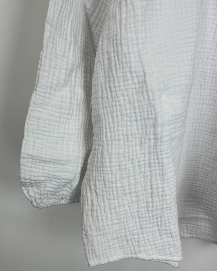 Bright White Textured Top - Size 0/2, 4/6, 8/10, 12/14 and 16