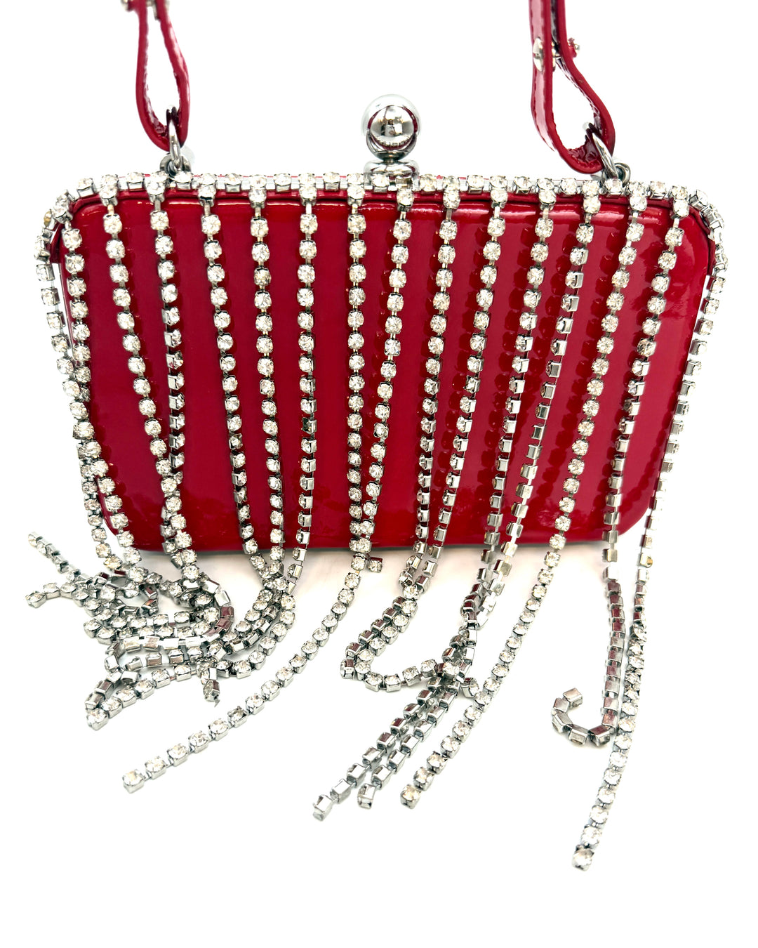 Cherry Red and Silver Flat Mini Bag