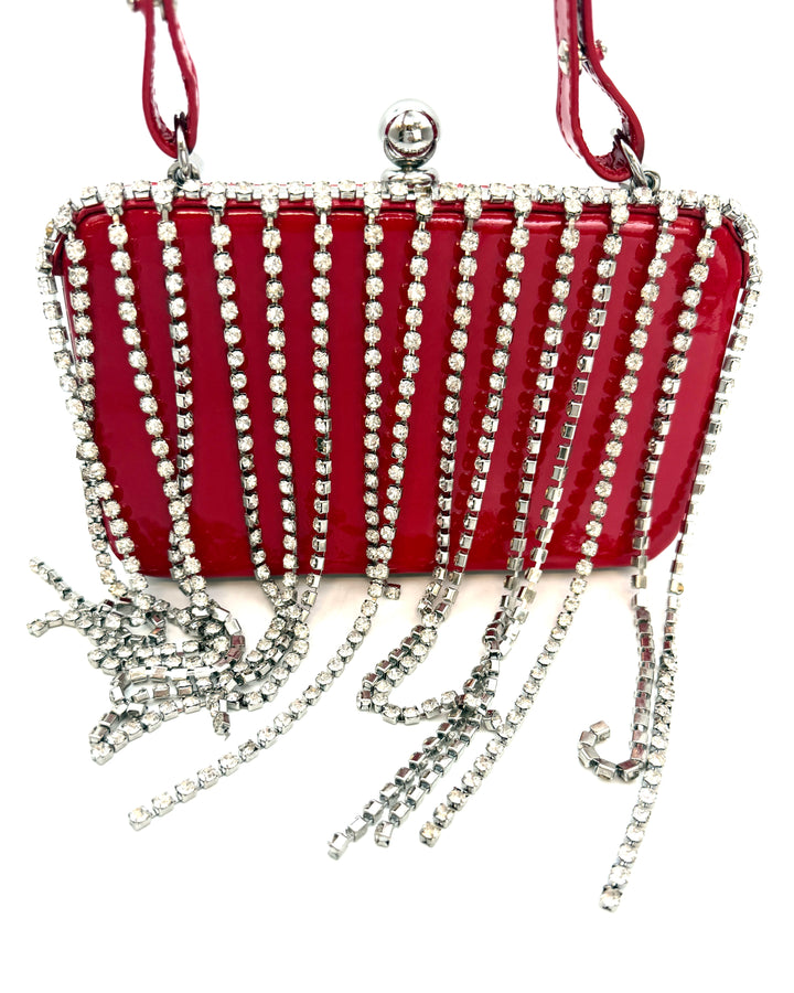 Cherry Red and Silver Flat Mini Bag