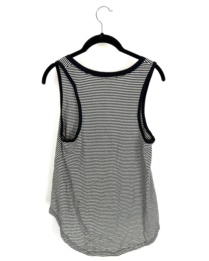 V-Neck Striped Tank- Size 4/6