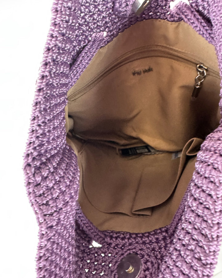 Purple Crochet Convertible Packpack