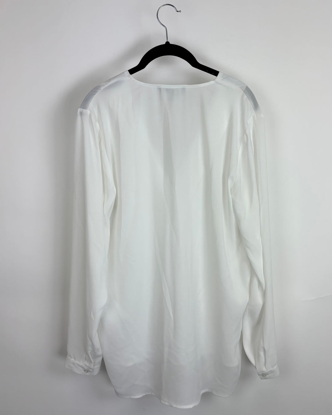 White V-Neck Blouse - Size 6/8