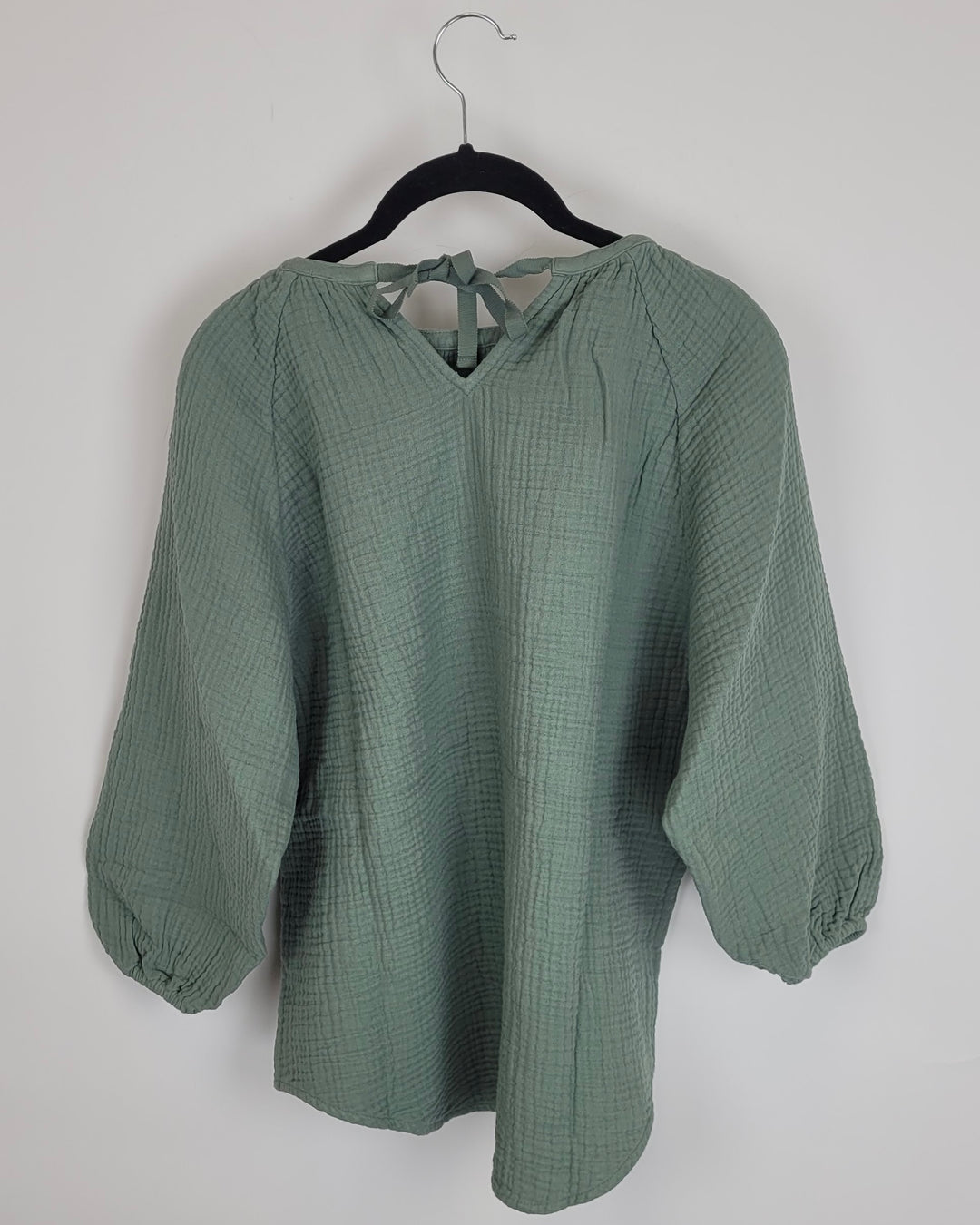 Muted Green Textured Top - Size 0/2, 4/6, 8/10, 12/14 and 16