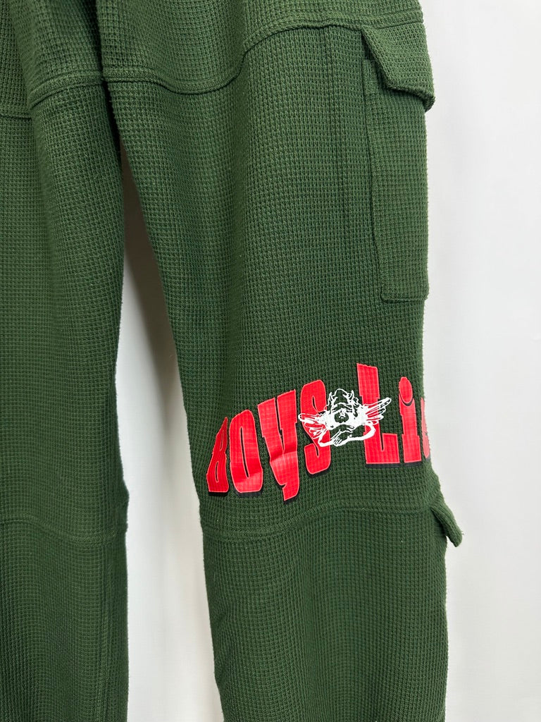 Boys Lie Waffle Knit Joggers - Small