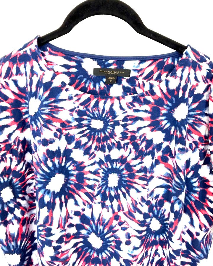Blue, Red, And White Lounge Top - Size 4/6