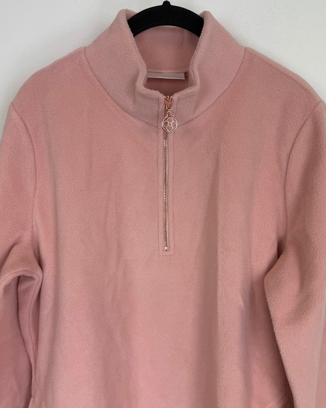 Light Pink Fleece Quarter Zip Pullover - Size 6/8