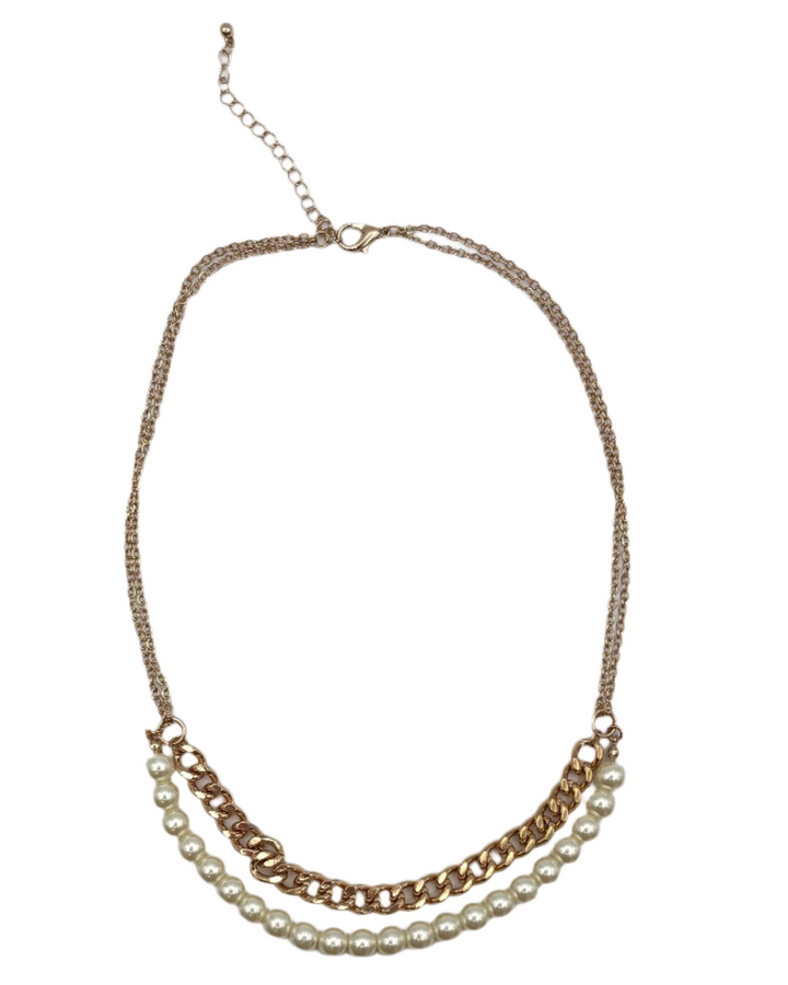 Gold Chain and Faux Pear Necklace
