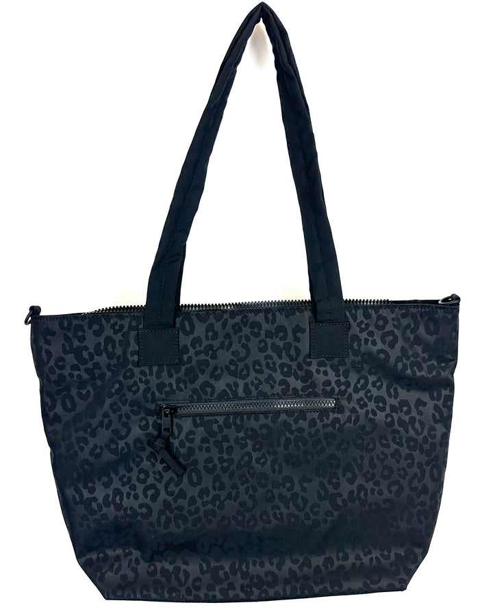 Black Leopard Print Tote Bag