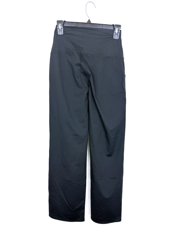 Coal Black Wide-Leg Yoga Pants - Size 0/2