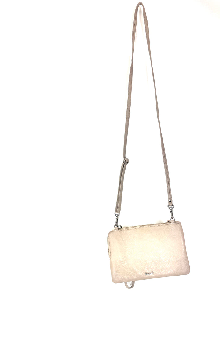Cream Leather Crossbody Bag
