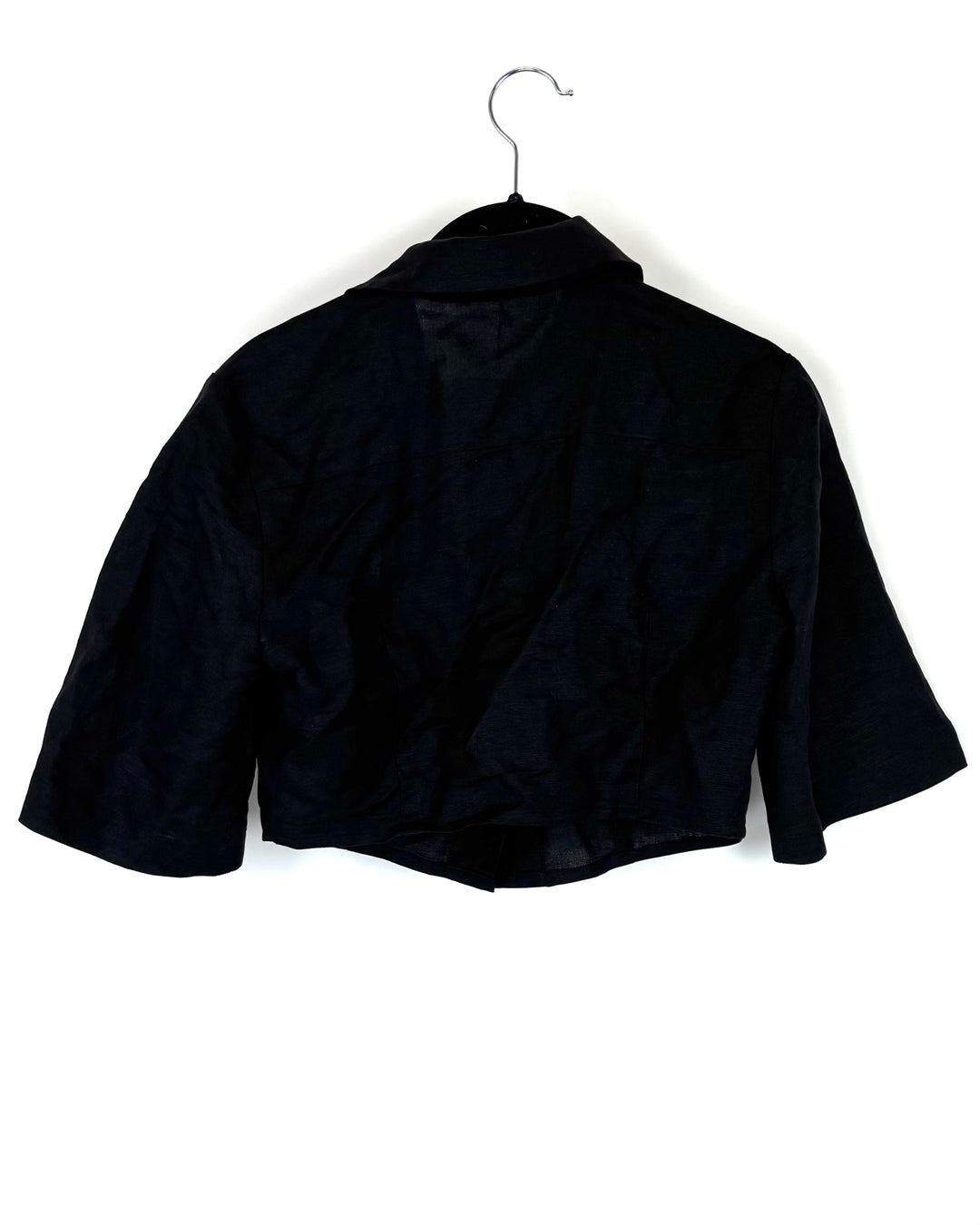 Sister Black Linen Crop Top - Extra Small