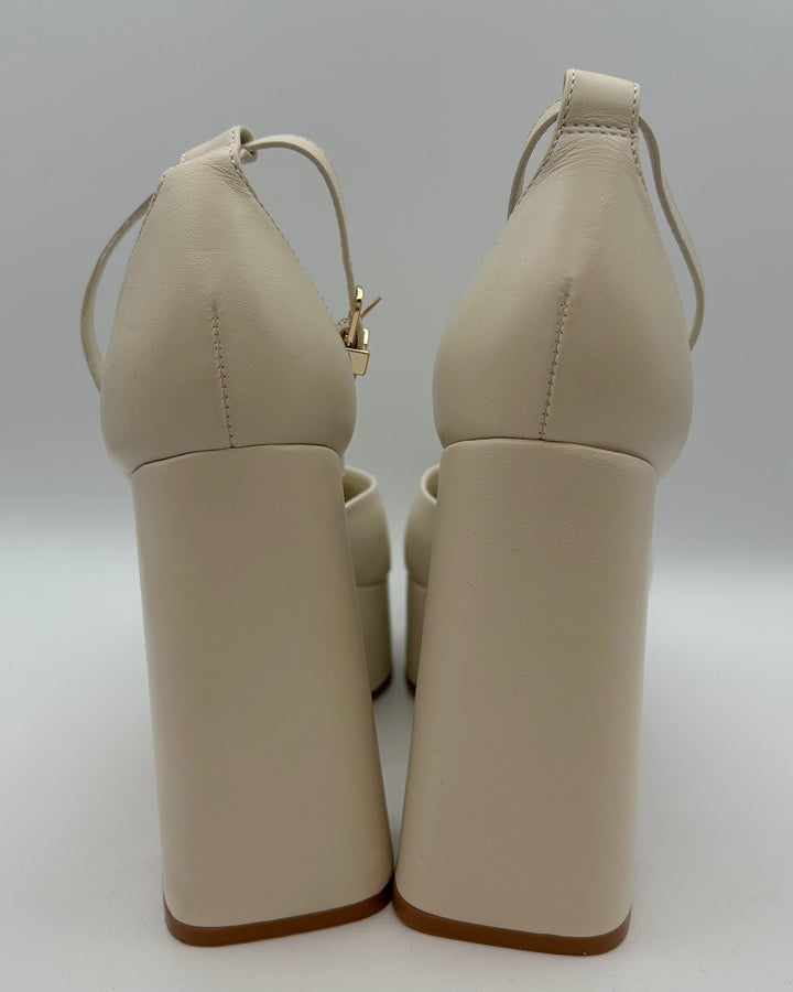 Cream Patent Leather Heels - Size 7.5, 8 and 8.5