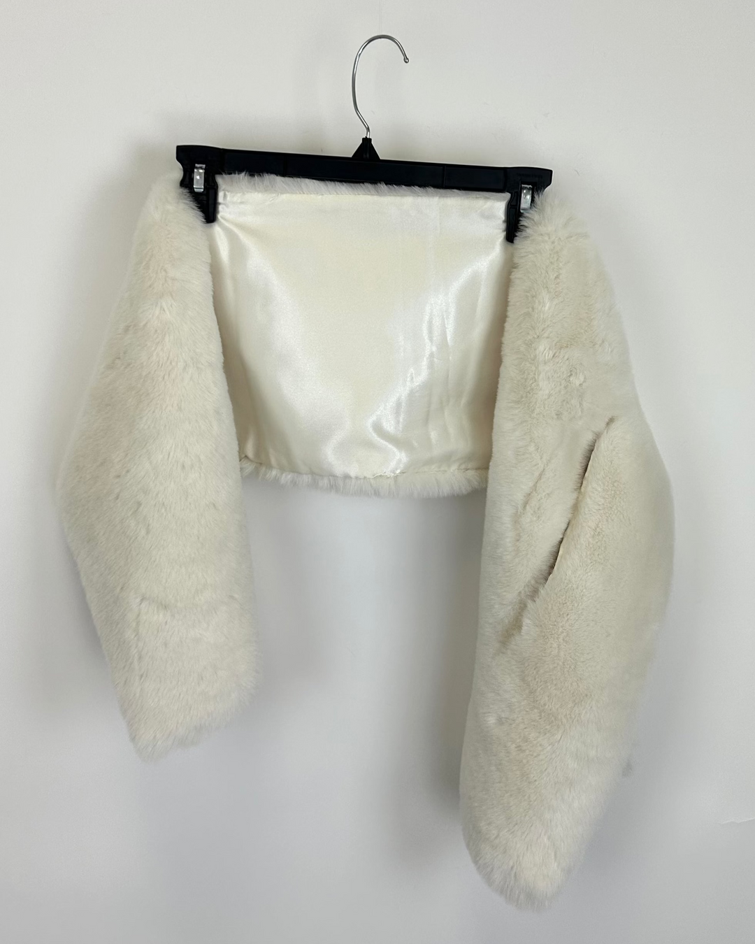 Cream Fuzzy Shawl - One Size Fits All