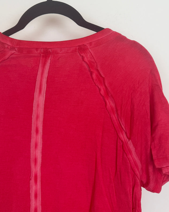 Muted Bright Red T-Shirt - Size 2/4 and 4/6