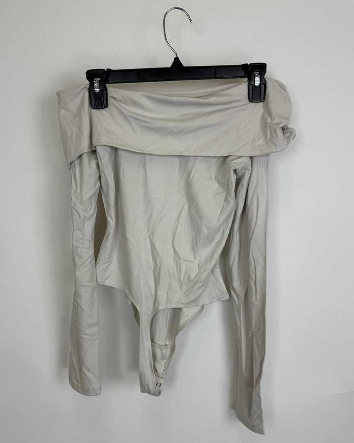 Sand Cowl Neck Bodysuit - Size 2/4