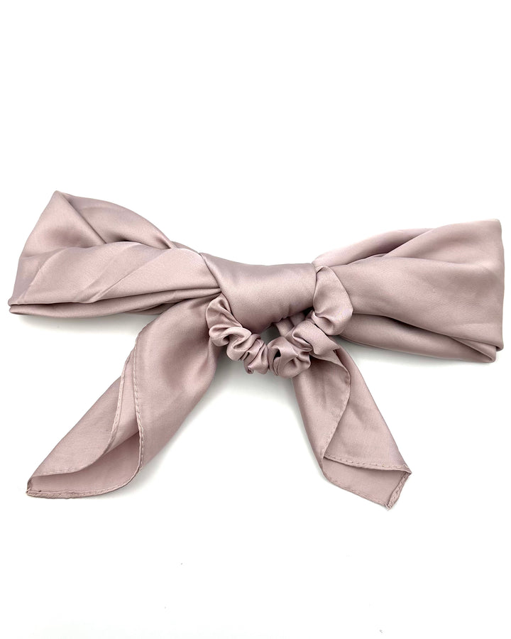 Light Mauve Oversized Bow Scrunchie