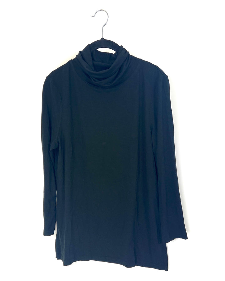 Black Turtle Neck Long Sleeve - Size 2-4