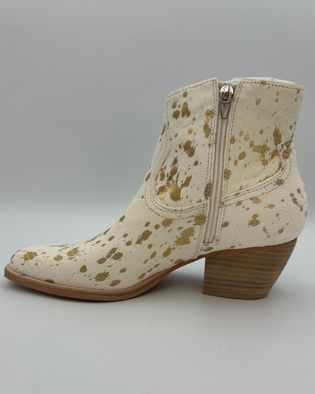 White & Gold Western Bootie - Size 6.5 and 8