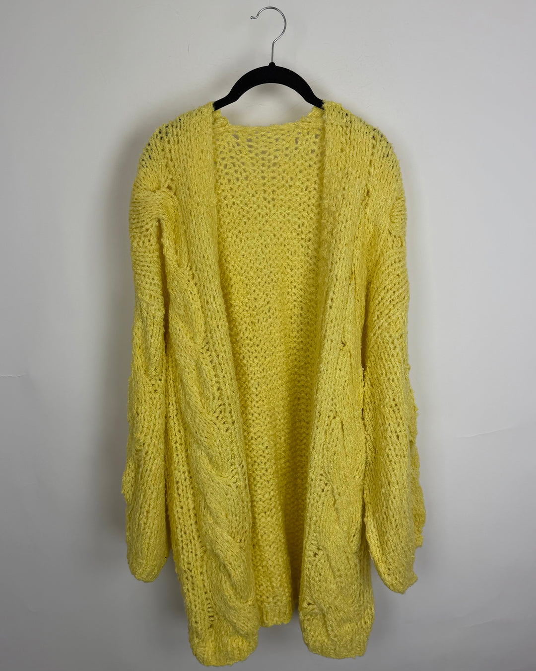 Yellow Open Knit Cardigan - Size 8/10