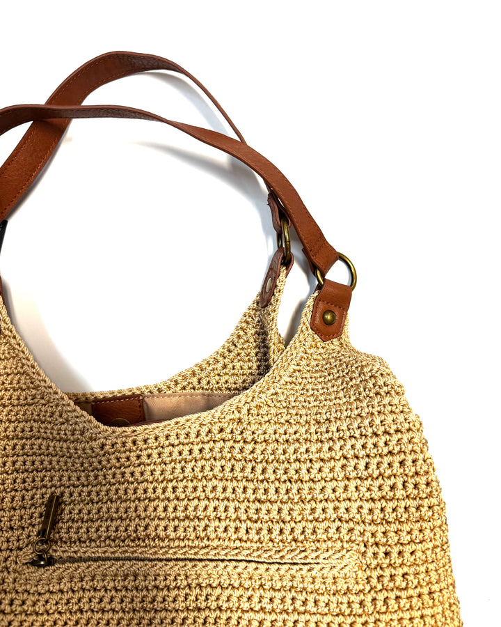 Tan Crochet Bag