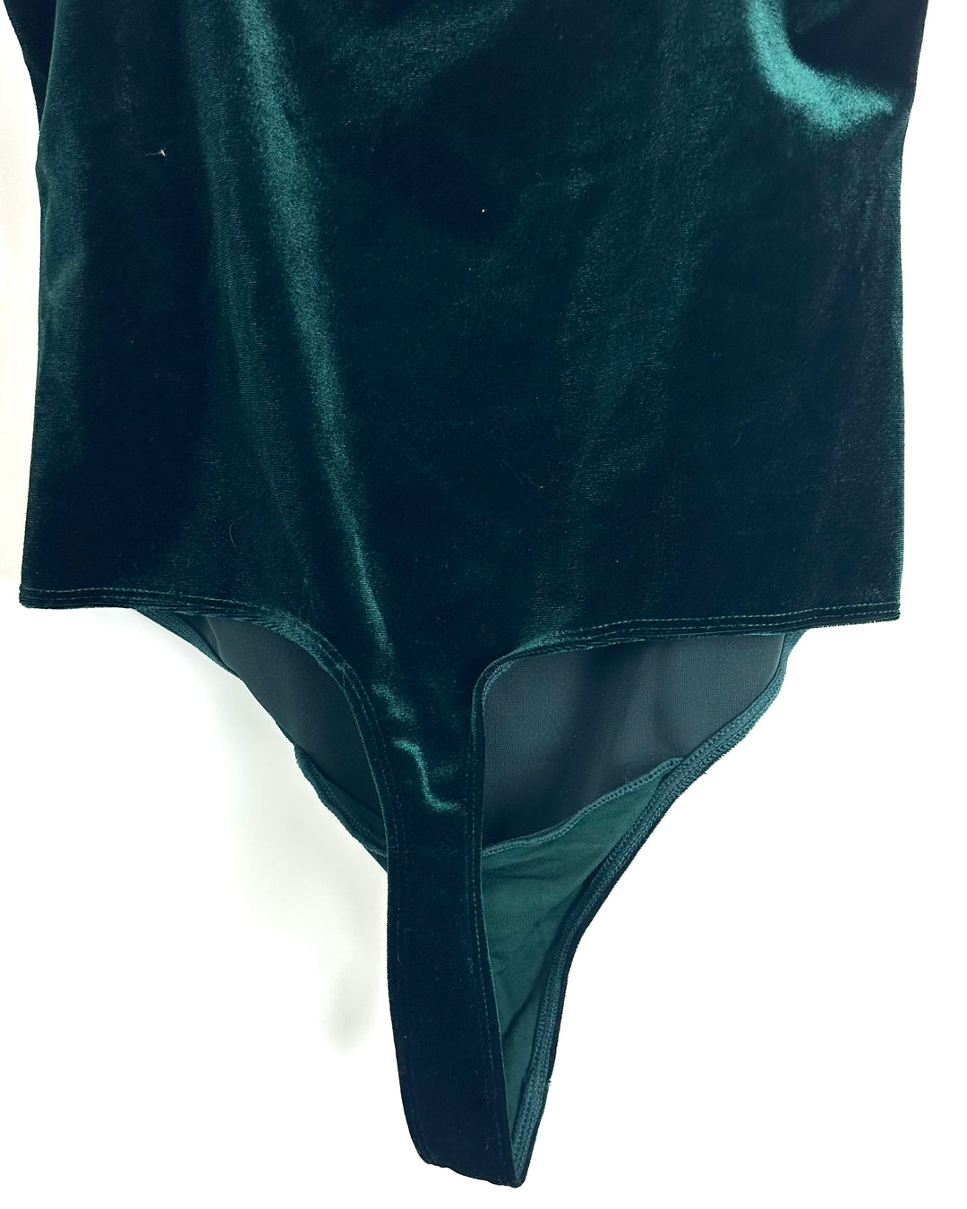 Green Velvet Bodysuit - Size 2/4 and 4/6