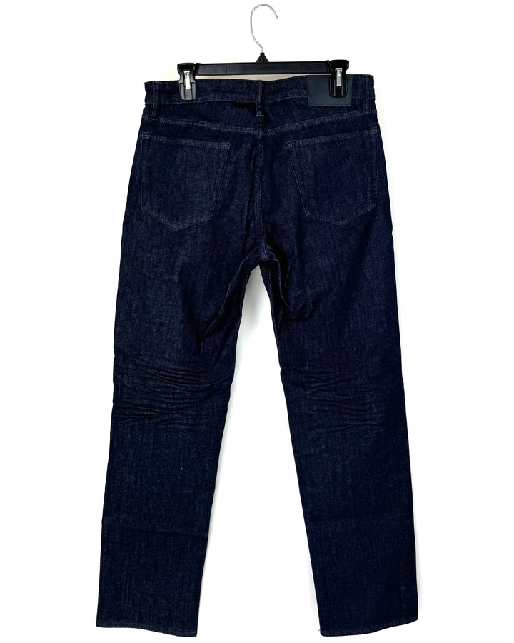 MENS Dark Blue Texture Jeans - Size 32/32